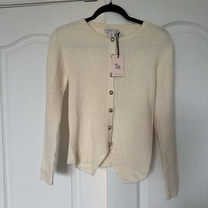 Sincerely Jules Cream Button-Up Cardigan